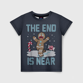 Детская футболка 3D с принтом Пряник в Белгороде, 100% гипоаллергенный полиэфир | прямой крой, круглый вырез горловины, длина до линии бедер, чуть спущенное плечо, ткань немного тянется | christmas | cookies | deer | hate | madafakas | new | santa | snow | ugly | year | вязаный | год | дед | клаус | мороз | новогоднему | новый | олень | печенье | печенька | печеньки | печенюшка | по | пряник | рождество | санта | свитер