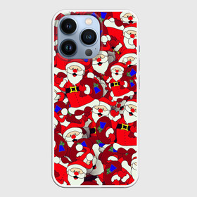 Чехол для iPhone 13 Pro с принтом Санта Клаус | Дед Мороз| Паттерн | Новый Год в Белгороде,  |  | 2021 | 2022 | new year | tiger | гирлянда | год тигра | дед мороз | елка | клаус | конфеты | нг | новый год | носок | подарок | рождество | с | санта | снег | снеговик | снежинка | шары