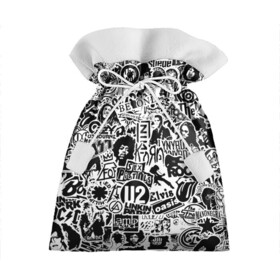 Подарочный 3D мешок с принтом Rock Band Logos в Белгороде, 100% полиэстер | Размер: 29*39 см | ac dc | linkin park | music | queen | radiohead | rock | rock band logos | линкин парк | музыка | ретро | рок группа | элвис