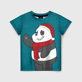 Детская футболка 3D с принтом Panda в Белгороде, 100% гипоаллергенный полиэфир | прямой крой, круглый вырез горловины, длина до линии бедер, чуть спущенное плечо, ткань немного тянется | cartoon network | panda | vdkimel | we bare bears | вся правда о медведях | панда