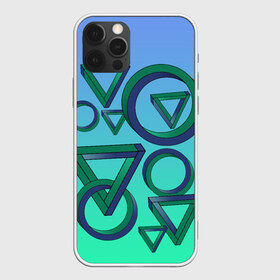 Чехол для iPhone 12 Pro Max с принтом Иллюзия треугольники и круги в Белгороде, Силикон |  | геометрия | градиент | иллюзия | круг | оптическая | треугольник