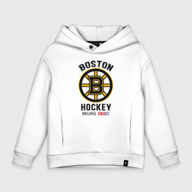 Детское худи Oversize хлопок с принтом BOSTON BRUINS NHL в Белгороде, френч-терри — 70% хлопок, 30% полиэстер. Мягкий теплый начес внутри —100% хлопок | боковые карманы, эластичные манжеты и нижняя кромка, капюшон на магнитной кнопке | black | boston | bruins | hockey | ice | logo | nhl | sport | usa | бостон | брюинз | кубок | логотип | нхл | спорт | стэнли | хоккей