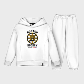 Детский костюм хлопок Oversize с принтом BOSTON BRUINS NHL в Белгороде,  |  | black | boston | bruins | hockey | ice | logo | nhl | sport | usa | бостон | брюинз | кубок | логотип | нхл | спорт | стэнли | хоккей