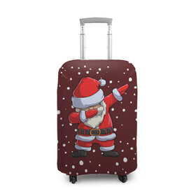 Чехол для чемодана 3D с принтом Dab-Santa в Белгороде, 86% полиэфир, 14% спандекс | двустороннее нанесение принта, прорези для ручек и колес | claus | happy new year | merry christmas | santa | snowman | дед мороз | елка | клаус | новый год | рождество | с новым годом | санта | снеговик