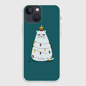 Чехол для iPhone 13 mini с принтом Кото ёлка в Белгороде,  |  | claus | happy new year | merry christmas | santa | snowman | дед мороз | елка | клаус | новый год | рождество | с новым годом | санта | снеговик