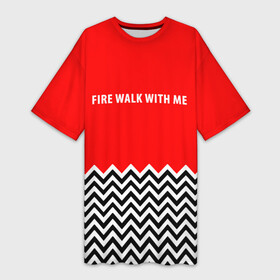 Платье-футболка 3D с принтом Twin Peaks в Белгороде,  |  | twin peaks | агент купер | девид линч | дейл | лора палмер | огонь иди за мной | одри хорн | совы не то чем кажутся | твин пикс