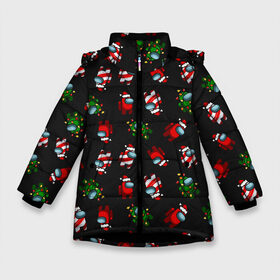 Зимняя куртка для девочек 3D с принтом AMONG US в Белгороде, ткань верха — 100% полиэстер; подклад — 100% полиэстер, утеплитель — 100% полиэстер. | длина ниже бедра, удлиненная спинка, воротник стойка и отстегивающийся капюшон. Есть боковые карманы с листочкой на кнопках, утяжки по низу изделия и внутренний карман на молнии. 

Предусмотрены светоотражающий принт на спинке, радужный светоотражающий элемент на пуллере молнии и на резинке для утяжки. | among us | impostor | амонг ас | игра | космический | космический корабль | космонавт | космос | мем | предатель | среди нас | экшен