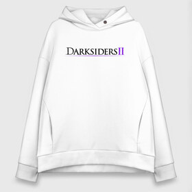 Женское худи Oversize хлопок с принтом Darksiders 2 Logo (Z) в Белгороде, френч-терри — 70% хлопок, 30% полиэстер. Мягкий теплый начес внутри —100% хлопок | боковые карманы, эластичные манжеты и нижняя кромка, капюшон на магнитной кнопке | azrael | darksiders | darksiders 2 | darksiders 3 | griever | silitha | tiamat | ulthane | vulgrim | wrath of war | всадник апокалипсиса | гнев войны | обугленный совет | руина | ультэйн | чёрный молот