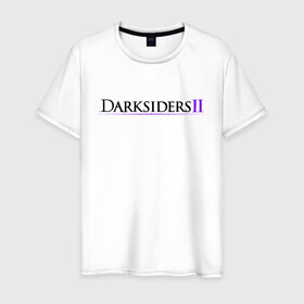 Мужская футболка хлопок с принтом Darksiders 2 Logo (Z) в Белгороде, 100% хлопок | прямой крой, круглый вырез горловины, длина до линии бедер, слегка спущенное плечо. | Тематика изображения на принте: azrael | darksiders | darksiders 2 | darksiders 3 | griever | silitha | tiamat | ulthane | vulgrim | wrath of war | всадник апокалипсиса | гнев войны | обугленный совет | руина | ультэйн | чёрный молот