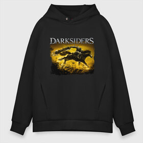 Мужское худи Oversize хлопок с принтом Darksiders (Z) в Белгороде, френч-терри — 70% хлопок, 30% полиэстер. Мягкий теплый начес внутри —100% хлопок | боковые карманы, эластичные манжеты и нижняя кромка, капюшон на магнитной кнопке | azrael | darksiders | darksiders 2 | darksiders 3 | griever | silitha | tiamat | ulthane | vulgrim | wrath of war | всадник апокалипсиса | гнев войны | обугленный совет | руина | ультэйн | чёрный молот