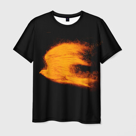 Мужская футболка 3D с принтом Огненная птица в Белгороде, 100% полиэфир | прямой крой, круглый вырез горловины, длина до линии бедер | мечта | огненная птица | огонь | орел | полет | птица | сокол | стремление | фантазия | феникс