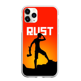 Чехол для iPhone 11 Pro матовый с принтом RUST в Белгороде, Силикон |  | action | game | rust | zombie | апокалипсис. | выживание | зомби | игра | лес | радиация | раст