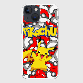 Чехол для iPhone 13 mini с принтом ПИКАЧУ в Белгороде,  |  | pikachu | pokemon | pokemon go | pokemon going. | pokemons | детектив пикачу | пикачу | пикачу фильм | покемон | покемон го