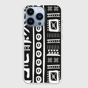 Чехол для iPhone 13 Pro с принтом Этнический узор в Белгороде,  |  | Тематика изображения на принте: ацтеки | индийский | народный | узор | черно белый | этника | этнический | этно