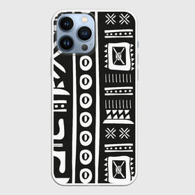 Чехол для iPhone 13 Pro Max с принтом Этнический узор в Белгороде,  |  | Тематика изображения на принте: ацтеки | индийский | народный | узор | черно белый | этника | этнический | этно
