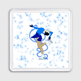 Магнит 55*55 с принтом Фигурное катание в Белгороде, Пластик | Размер: 65*65 мм; Размер печати: 55*55 мм | dance | figure skating | girl | ice | rink | skate | sport | winter | девочка | девушка | зима | зимний вид спорта | каток | коньки | лед | подарок | профессии | снег | спорт | спортивный | спортсменка | сюрприз | танец | танцующий