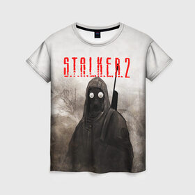 Женская футболка 3D с принтом STALKER 2 в Белгороде, 100% полиэфир ( синтетическое хлопкоподобное полотно) | прямой крой, круглый вырез горловины, длина до линии бедер | stalker | stalker 2 | бандиты | воля | долг | зомби. | кровосос | монолит | наемники | свобода | сталкер | сталкер 2