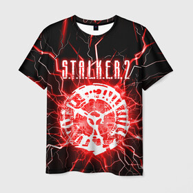 Мужская футболка 3D с принтом STALKER 2 в Белгороде, 100% полиэфир | прямой крой, круглый вырез горловины, длина до линии бедер | Тематика изображения на принте: stalker | stalker 2 | бандиты | воля | долг | зомби. | кровосос | монолит | наемники | свобода | сталкер | сталкер 2
