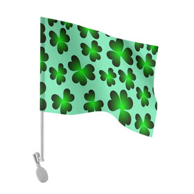 Флаг для автомобиля с принтом Трилистник фантастический в Белгороде, 100% полиэстер | Размер: 30*21 см | весна | джунгли | лес | лето | огород | поле | сад | тайга | трилистник | цветы