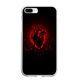 Чехол для iPhone 7Plus/8 Plus матовый с принтом Сердце в Белгороде, Силикон | Область печати: задняя сторона чехла, без боковых панелей | внутренности | кости | красный | любовь | органы | руки | сердце | тьма | черный