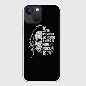 Чехол для iPhone 13 mini с принтом Michael Myers в Белгороде,  |  | 666 | alien | astral | demon | ghost | halloween | hellraiser | horror | michael | monster | myers | астрал | восставший из ада | демон | майерс | майкл | монстр | призрак | ужасы | хоррор