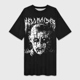 Платье-футболка 3D с принтом Hellraiser в Белгороде,  |  | 666 | alien | astral | demon | ghost | halloween | hellraiser | horror | metall | monster | pinhead | астрал | восставший из ада | демон | метал | металл | монстр | пинхед | пинхэд | призрак | ужасы | хоррор | шкатулка