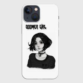 Чехол для iPhone 13 mini с принтом Doomer Girl в Белгороде,  |  | 20 | 2020 | 2021 | 21 | 2k20 | 2к20 | doomer | girl | girls | mem | meme | memes | wafe | бумер | бумеры | волна | девушка | девушки | думер | думеры | зумер | зумеры | мем | мемы