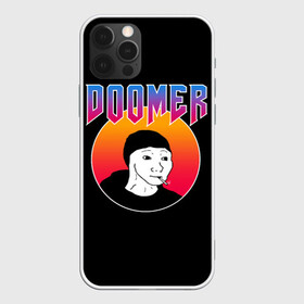 Чехол для iPhone 12 Pro с принтом Doomer в Белгороде, силикон | область печати: задняя сторона чехла, без боковых панелей | Тематика изображения на принте: boomer | boy | chad | doomer | frecso | girl | i know | irony | jacques | post | stonks | thundercock | yes | zoomer | бумер | да | девушка | думер | жак | зумер | ирония | мем | мемы | парень | пост | постирония | стонкс | тандеркок | ф