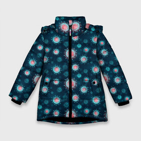 Зимняя куртка для девочек 3D с принтом Ковид-19 в Белгороде, ткань верха — 100% полиэстер; подклад — 100% полиэстер, утеплитель — 100% полиэстер. | длина ниже бедра, удлиненная спинка, воротник стойка и отстегивающийся капюшон. Есть боковые карманы с листочкой на кнопках, утяжки по низу изделия и внутренний карман на молнии. 

Предусмотрены светоотражающий принт на спинке, радужный светоотражающий элемент на пуллере молнии и на резинке для утяжки. | corona virus | coronavirus | covid 19 | infection | mask | pandemic | virus | болезнь | больница | вирус | грипп | зараза | инфекция | карантин | ковид 19 | корона вирус | коронавирус | лихорадка | маска | медицинская маска | пандемия