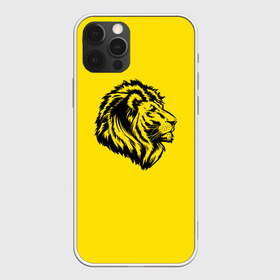 Чехол для iPhone 12 Pro Max с принтом ЛЕВ в Белгороде, Силикон |  | голова льва | грива | лев | минимализм | царь зверей