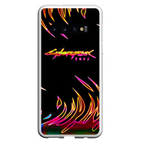 Чехол для Samsung Galaxy S10 с принтом Cyberpunk 2077 в Белгороде, Силикон | Область печати: задняя сторона чехла, без боковых панелей | cyberpunk | cyberpunk 2077 | cyberpunk samurai | game logo | keanu reeves | logo game | neon | samurai | киану ривз | кибер панк | киберпанк | киберпанк неоновый | киберпанк самурай | логотипы игр | найт сити | неон | самурай | фан