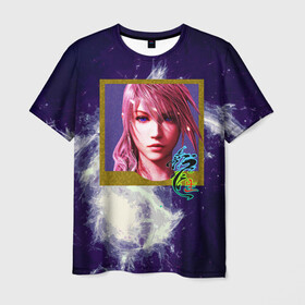 Мужская футболка 3D с принтом Final Fantasy в Белгороде, 100% полиэфир | прямой крой, круглый вырез горловины, длина до линии бедер | girl | hieroglyph | portrait | девушка | иероглиф | портрет