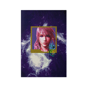 Обложка для паспорта матовая кожа с принтом Final Fantasy в Белгороде, натуральная матовая кожа | размер 19,3 х 13,7 см; прозрачные пластиковые крепления | Тематика изображения на принте: girl | hieroglyph | portrait | девушка | иероглиф | портрет