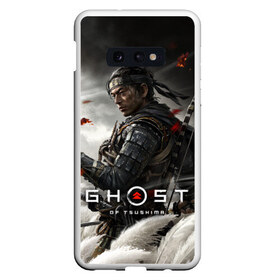 Чехол для Samsung S10E с принтом Ghost of Tsushima в Белгороде, Силикон | Область печати: задняя сторона чехла, без боковых панелей | ghost of tsushima | samurai | игры | призрак цусимы | самурай | япония