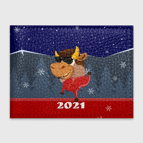 Обложка для студенческого билета с принтом Бычара 2021 в Белгороде, натуральная кожа | Размер: 11*8 см; Печать на всей внешней стороне | 2021 | 7 января | bull | newyear | santa | бык | быки | бычок | год быка | дед мороз | корова | новогодние каникулы | новогодние праздники | новый 2021 | новый год | новый год 2021 | рождество | сани | санта | санта клаус