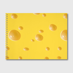 Альбом для рисования с принтом Реалистичный желтый сыр в Белгороде, 100% бумага
 | матовая бумага, плотность 200 мг. | Тематика изображения на принте: еда | желтый | крыса | мышиный | мышь | прикольная | сыр | сырный | узор | фастфуд