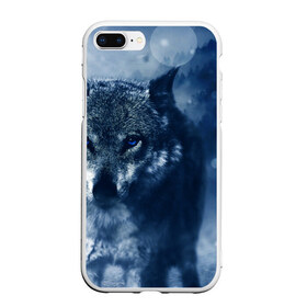 Чехол для iPhone 7Plus/8 Plus матовый с принтом Красивый волк в Белгороде, Силикон | Область печати: задняя сторона чехла, без боковых панелей | wolf | ауф | волк | волчонок | зима | синеглазый волк