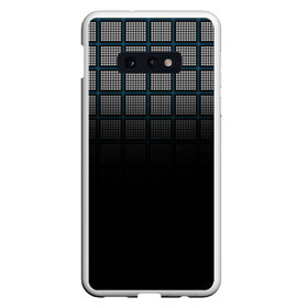 Чехол для Samsung S10E с принтом клетка в Белгороде, Силикон | Область печати: задняя сторона чехла, без боковых панелей | геометрия | клетка | линии | полоски | полосы | ровно | серый | сетка | синий | темный | точки | черный