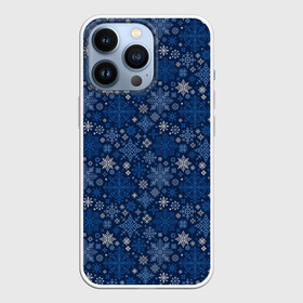 Чехол для iPhone 13 Pro с принтом Снежные в Белгороде,  |  | merry christmas | алатырь | бабушкин свитер | ёлка | новый год | орнамент | подарок | рождество | свитер | свитер с оленями | северные узоры | снежинки