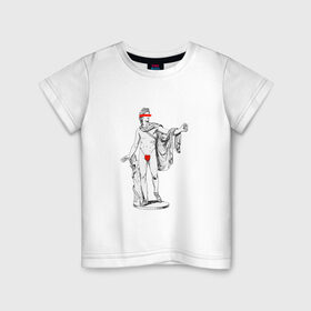 Детская футболка хлопок с принтом MMXX в Белгороде, 100% хлопок | круглый вырез горловины, полуприлегающий силуэт, длина до линии бедер | 2020 | minimalism | mmxx | virofft | viront | vt | минимализм | статуя