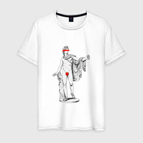 Мужская футболка хлопок с принтом MMXX в Белгороде, 100% хлопок | прямой крой, круглый вырез горловины, длина до линии бедер, слегка спущенное плечо. | 2020 | minimalism | mmxx | virofft | viront | vt | минимализм | статуя