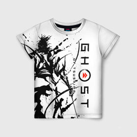 Детская футболка 3D с принтом Ghost of Tsushima в Белгороде, 100% гипоаллергенный полиэфир | прямой крой, круглый вырез горловины, длина до линии бедер, чуть спущенное плечо, ткань немного тянется | Тематика изображения на принте: ghost of tsushima | samurai | игры | призрак цусимы | самурай | япония