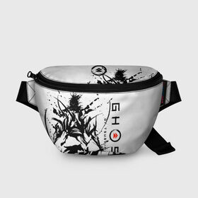Поясная сумка 3D с принтом Ghost of Tsushima в Белгороде, 100% полиэстер | плотная ткань, ремень с регулируемой длиной, внутри несколько карманов для мелочей, основное отделение и карман с обратной стороны сумки застегиваются на молнию | Тематика изображения на принте: ghost of tsushima | samurai | игры | призрак цусимы | самурай | япония
