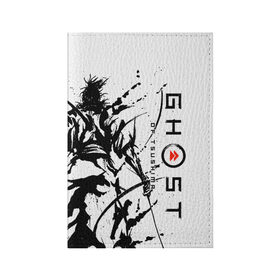 Обложка для паспорта матовая кожа с принтом Ghost of Tsushima в Белгороде, натуральная матовая кожа | размер 19,3 х 13,7 см; прозрачные пластиковые крепления | ghost of tsushima | samurai | игры | призрак цусимы | самурай | япония
