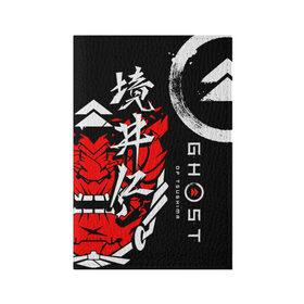 Обложка для паспорта матовая кожа с принтом Ghost of Tsushima в Белгороде, натуральная матовая кожа | размер 19,3 х 13,7 см; прозрачные пластиковые крепления | Тематика изображения на принте: ghost of tsushima | samurai | игры | призрак цусимы | самурай | япония