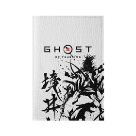 Обложка для паспорта матовая кожа с принтом Ghost of Tsushima в Белгороде, натуральная матовая кожа | размер 19,3 х 13,7 см; прозрачные пластиковые крепления | Тематика изображения на принте: 