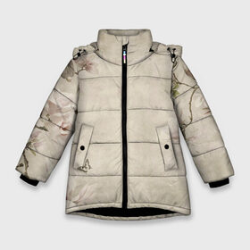 Зимняя куртка для девочек 3D с принтом Цветущая сакура в Белгороде, ткань верха — 100% полиэстер; подклад — 100% полиэстер, утеплитель — 100% полиэстер. | длина ниже бедра, удлиненная спинка, воротник стойка и отстегивающийся капюшон. Есть боковые карманы с листочкой на кнопках, утяжки по низу изделия и внутренний карман на молнии. 

Предусмотрены светоотражающий принт на спинке, радужный светоотражающий элемент на пуллере молнии и на резинке для утяжки. | Тематика изображения на принте: акварель. | бабочки | гуашь | розы | сакура | тушь | цветы | чернила | япония | японская живопись