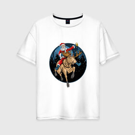 Женская футболка хлопок Oversize с принтом Упоротый Дед в Белгороде, 100% хлопок | свободный крой, круглый ворот, спущенный рукав, длина до линии бедер
 | 