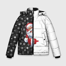 Зимняя куртка для мальчиков 3D с принтом Дедушка Мороз в Белгороде, ткань верха — 100% полиэстер; подклад — 100% полиэстер, утеплитель — 100% полиэстер | длина ниже бедра, удлиненная спинка, воротник стойка и отстегивающийся капюшон. Есть боковые карманы с листочкой на кнопках, утяжки по низу изделия и внутренний карман на молнии. 

Предусмотрены светоотражающий принт на спинке, радужный светоотражающий элемент на пуллере молнии и на резинке для утяжки | christmas | merry christmas | дед мороз | ёлка | зима | мороз | новый год | подарок | праздник | рождество | с новым годом | санта клаус | снегурочка | снежинки