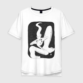 Мужская футболка хлопок Oversize с принтом похоть в Белгороде, 100% хлопок | свободный крой, круглый ворот, “спинка” длиннее передней части | Тематика изображения на принте: 